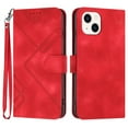 thumbnail image 2 of Compatible with iPhone 14 Vintage Wallet Case, with Wrist Strap PU Leather Flip Card Slots Holder Kickstand Magnetic Closure Phone Case Cover for iPhone 14 for Women Men, Red, 2 of 10