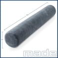 thumbnail image 6 of 47" x8" Memory Foam Bolster Pillow, Cylinder Body Pillow - Ergonomically Designed, Gray Velour, 6 of 6
