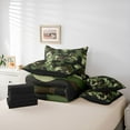 thumbnail image 6 of Castle Fairy Brown Green Camo Twin Bedding Sets 7-Piece for Kids Children Teens,Plaid Camouflage Bedding Comforter Set Microfiber,Abstract Geometric Breathable Sheet Sets,Super Cozy Room Decor, 6 of 8