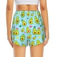 thumbnail image 3 of Picia Cartoon Avocado Pattern Women's 2 in 1 Athletic Running Shorts High Waisted Workout Casual Gym Sweat Shorts with Comfy Liner Zipper Pockets-X-Large, 3 of 9