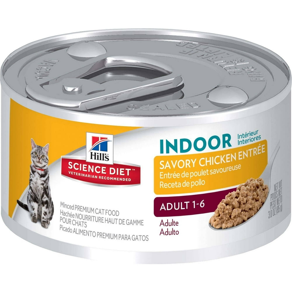 Hill's Science Diet Adult Indoor Savory Chicken Entree Wet Cat Food, 3
