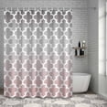 thumbnail image 6 of Bathroom Shower Curtain Geometric Moroccan Texture Waterproof Shower Curtains with Hooks, Pink Grey Ombre Art Bath Curtains Bathtub Curtain Home Decor 60x72in, 6 of 9