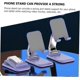 thumbnail image 2 of Lazy mobile phone tablet universal folding stand desktop stand mobile phone stand (white/purple), 2 of 3