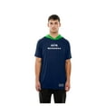 thumbnail image 4 of Men's New Era  College Navy Seattle Seahawks Combine Authentic Hooded Raglan Short-Sleeve T-Shirt, 4 of 5
