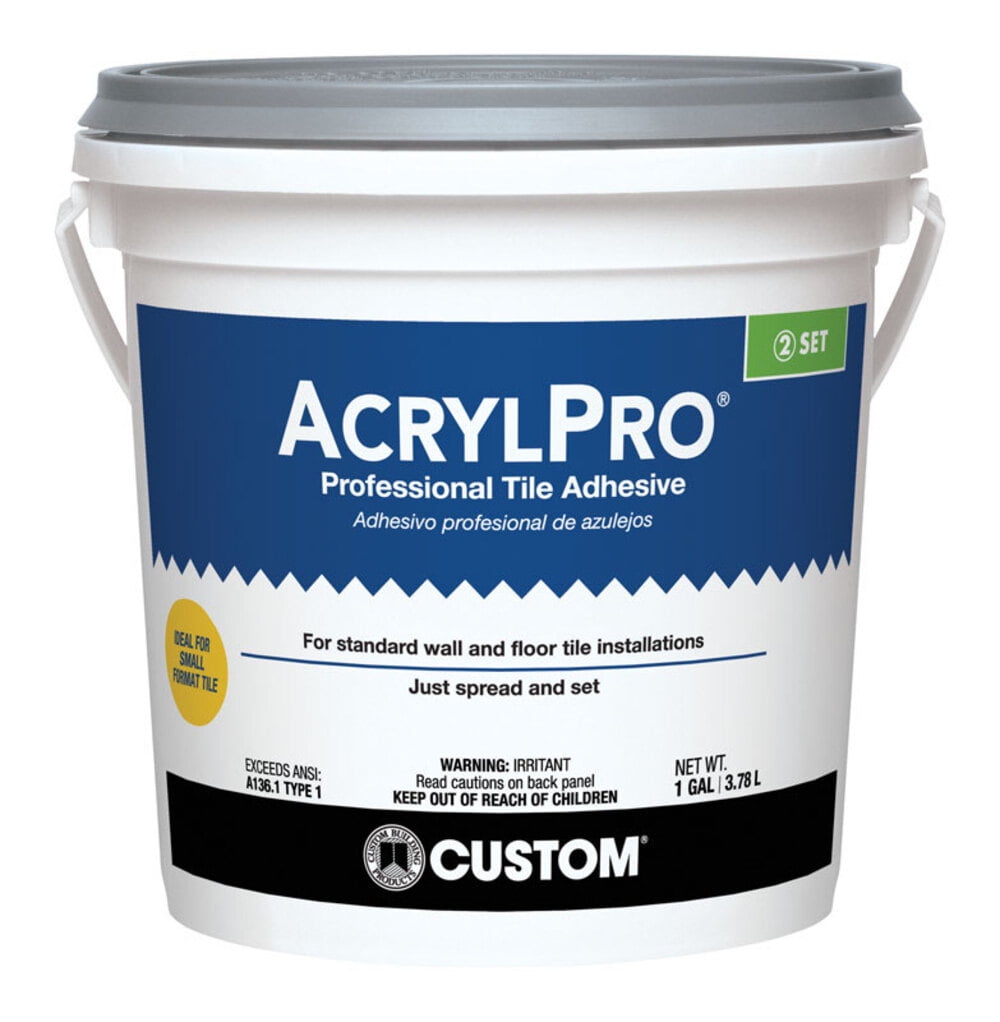 Custom Building Products AcrylPro Ceramic Tile Adhesive 1 gal. - Total Qty: 1 - Walmart.com