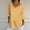 Yellow, variant on Dasayo Women Tops Loose Fit 3/4 Sleeve Pink V-Neck Polka Dot Blouses Women Sweatshirt S