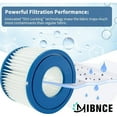 thumbnail image 3 of MIBNCE Type VI spa Filter and hot tub Filter Replacement Cartridge for Inflatable hot tub Filters requiring Type VI Filters, 4.2 x 3.1 inches (4 Pack), 3 of 6