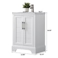 thumbnail image 3 of Vanity Art 24 x 16 x 34.5 in. Single Sink Bathroom Vanity with Ceramic Sink & Top, White, 3 of 9