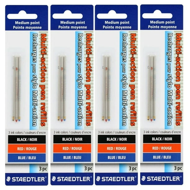 Staedtler MultiAction Ball Point Pen Refills (Pack of 12) Walmart