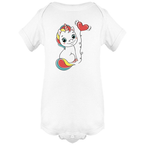 Cute Sitting Unicorn  Bodysuit Infant -Image by Shutterstock,  24 Months