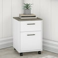 thumbnail image 2 of Bush Furniture Key West Mobile File Cabinet, 2 Drawer, Pure White & Shiplap Gray, 2 of 9