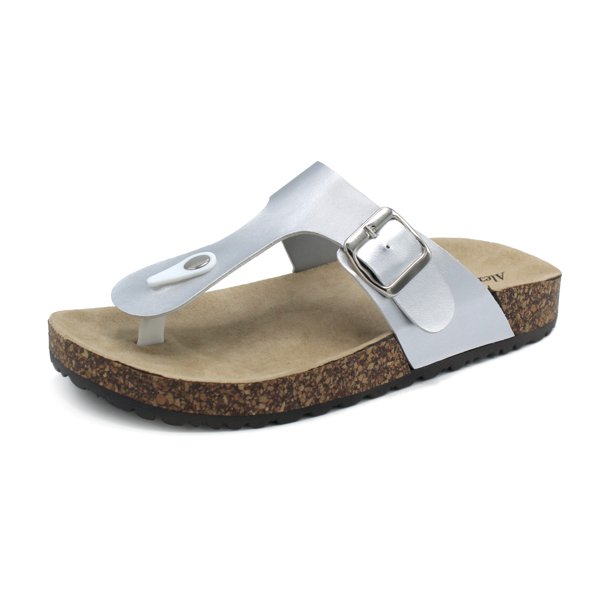women's casual buckle straps sandals flip flop platform footbed sandals