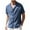 Dark Blue, variant on WREESH Men's Linen Button Down Shirts Casual Fashion V-Neck Sleeve Breathable Shirts, Button Beach Short Sleeve Top Black