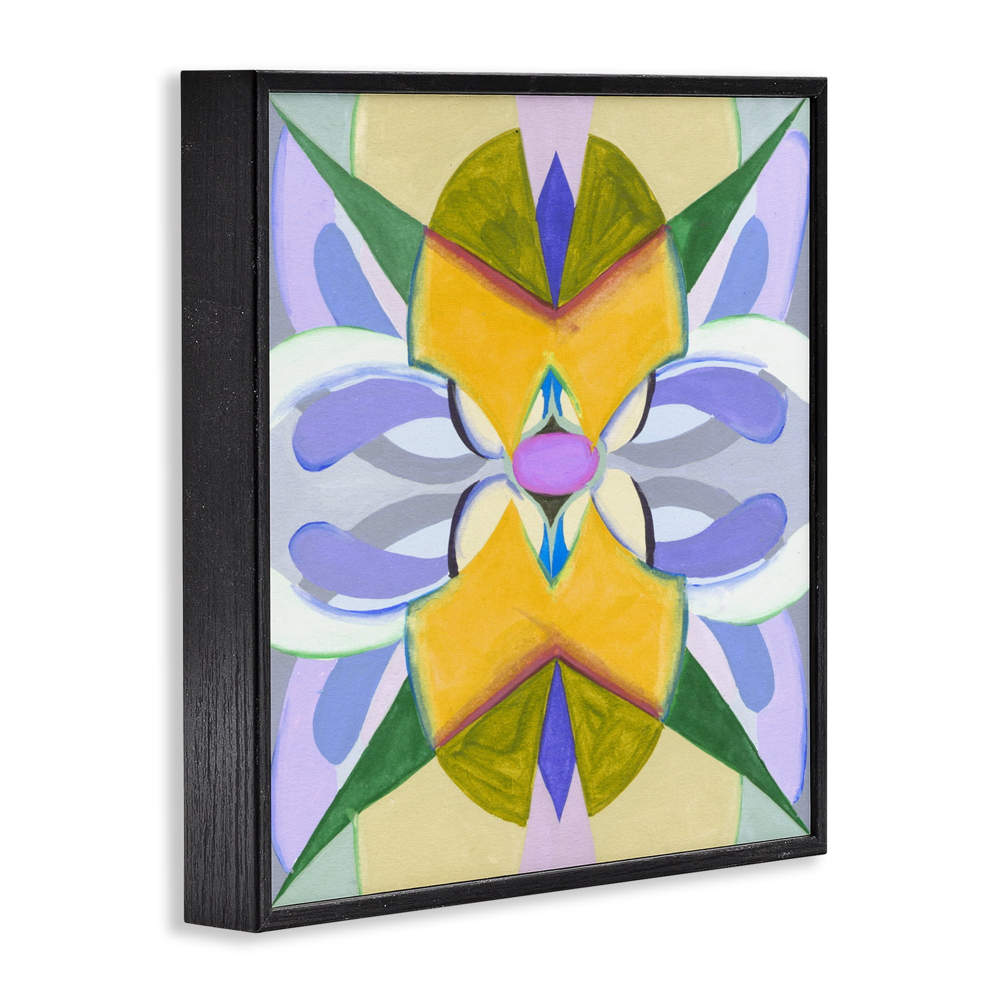 Stupell Industries Revival Kaleidoscope Symmetry Black Framed Giclee Art, design by Melissa Wang
