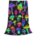 thumbnail image 2 of Balery Bright Mushrooms Manta de Felpa Suave y Acogedora – Cobija de Franela Aterciopelada para Cama, Lavable y Cálida para Sofá, Mascotas, Transpirable-50"x40", 2 of 7