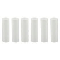 Creative Hobbies Set of 6, 3 Inch Tall White Plastic Candle Covers Sleeves Chandelier Socket Covers ~Standard (Medium) Base