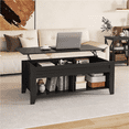 thumbnail image 4 of Alden Design 41" Lift Top Coffee Table with 2 Storage Compartments for Living Room, Black, 4 of 9