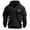 Black, variant on Men's Hooded Jackets Front Zip Drawstring Print Windbreaker Casual Stylish Sports Fitness Outwear With Multi Pockets (XL, White)