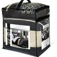 thumbnail image 1 of Safdie & Co. 7-piece Cavali Premium Microfiber Queen Comforter Set in Black, 1 of 1