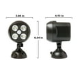 thumbnail image 4 of Mighty Power Capteur de Mouvement Sans Fil 4 Ultra CREE Lumineux LED Projecteur, 2-Pack, Résistant aux Intempéries, Brun, 4 of 4