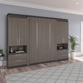 thumbnail image 2 of Atlin Designs 118" Full Murphy Bed with 2 Storage Cabinets in Bark Gray, 2 of 13