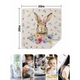 thumbnail image 4 of Bunny Easter Cloth Napkins Set of 6 Reusable Dinner Napkins, Spring Floral Pastoral Rabbits Rustic Cocktail Napkin Washable Table Napkins for Wedding/Holiday Party/Baby Shower 20"x20", 4 of 7