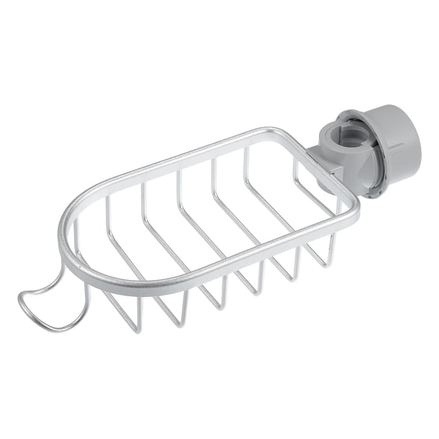 Soporte para esponja Unique Bargains para fregadero organizador de carrito tono plateado 10.83 x 4.25 x 2.64 pulgadas