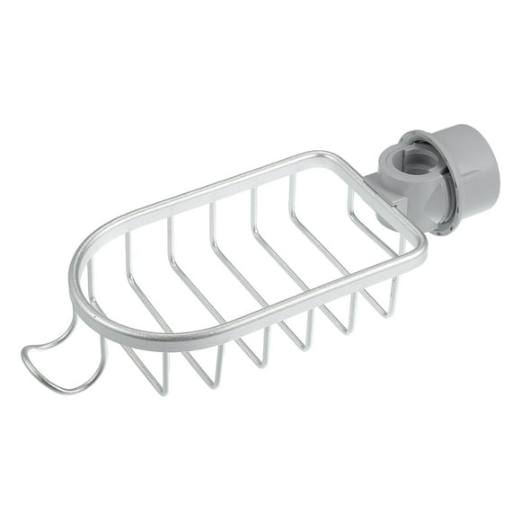 Soporte para esponja Unique Bargains para fregadero organizador de carrito tono plateado 10.83 x 4.25 x 2.64 pulgadas