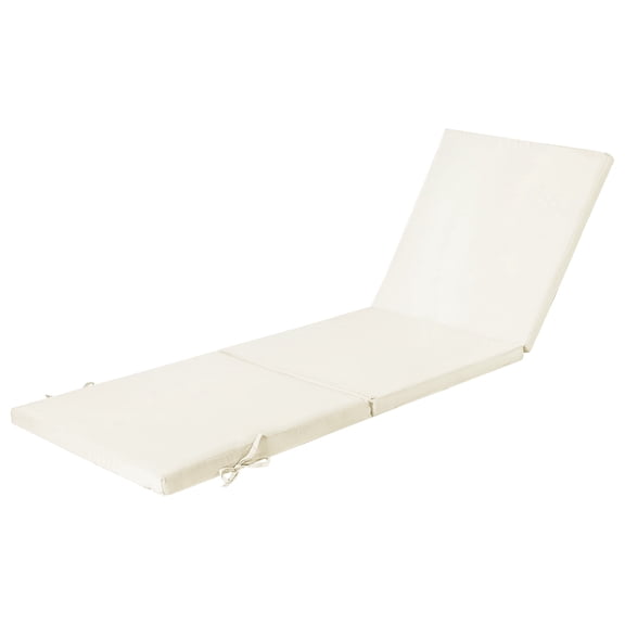 White Chaise Lounge Cushion for Outdoor Furniture, Water-resistance 77x24 inch Lounge Chair Cushions for Patio Pool Garden