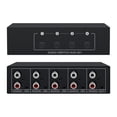 thumbnail image 3 of ARCADORA 4-Way Audio Switch RCA AUX 3.5mm Stereo Selector Multi-Source Bidirectional Metal Box Headphone Amplifier Speaker, 3 of 4