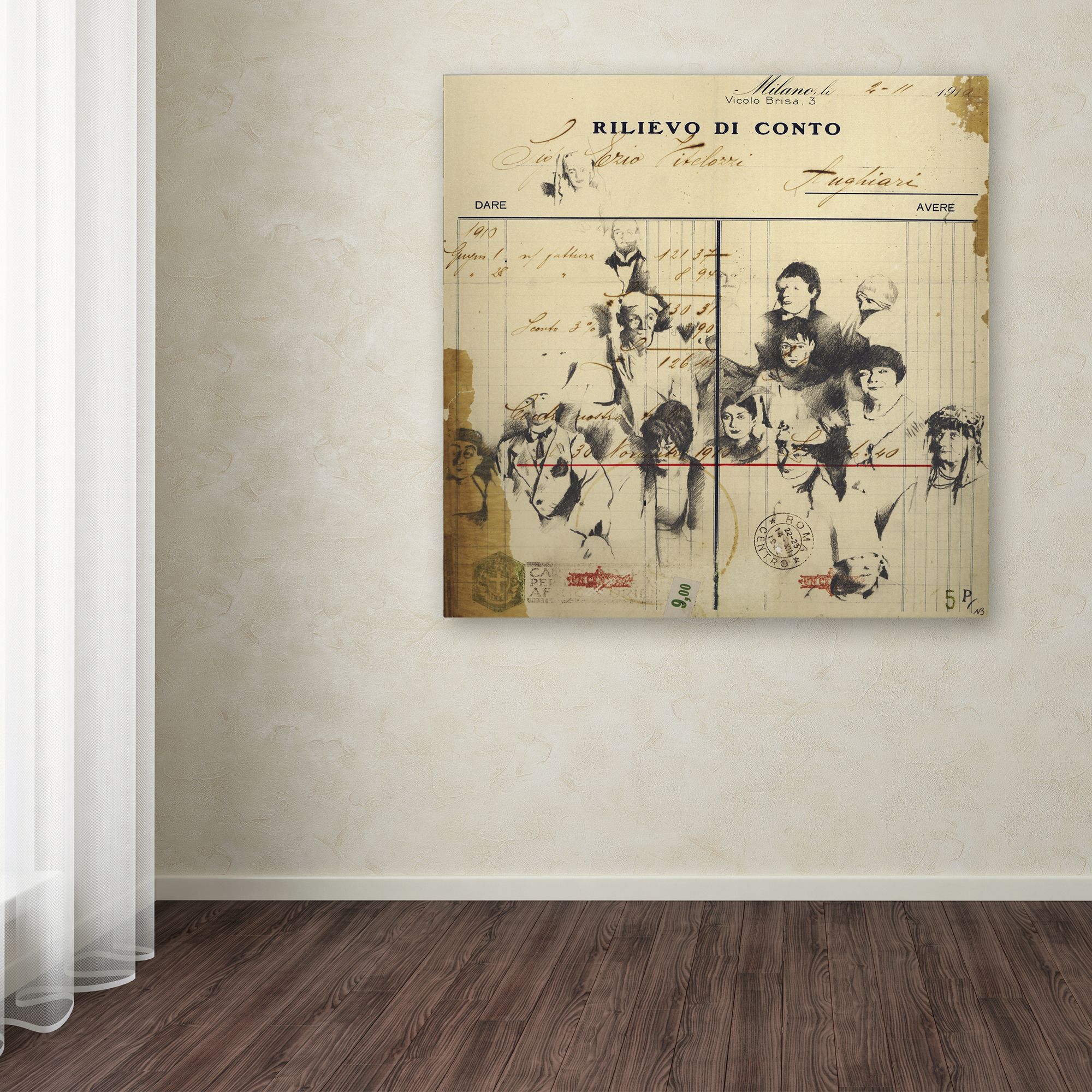 Trademark Fine Art 'Italian Invoice' Canvas Art by Nick Bantock