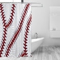 thumbnail image 2 of FREEAMG Baseball Red Lace Shower Curtain for Bathroom, Decorative Bath Bathroom Accessories with 12 Pack Hooks for Home Hotels, 60 X 72 in, 2 of 6