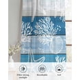 thumbnail image 6 of Blue Coastal Beach Sheer Curtains 63 Inch Length 2 Panels Set for Living Room/Bedroom, Nautical Starfish Coral Vintage Wooden Kitchen Curtains Grommet Semi-Sheer Curtains Window Treatments 42"x63"x2, 6 of 7