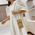 thumbnail image 3 of Candy Flower Bolsos de hombro para mujer PU Crossbody Small Phone Pouch (Khaki) Likrtyny Para estrenar, 3 of 5
