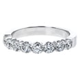 thumbnail image 3 of 14K White Gold 1 ct. White Diamonds Semi-Eternity Wedding Band Ring by Hollywood Hills Jewelers, 3 of 6