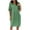 #1Green, variant on Tejiojio Ladies Spring And Summer Casual Work Dress Women Fashion O-Neck Pockets Button Dress Solid Long Sleeve Pocket Dress