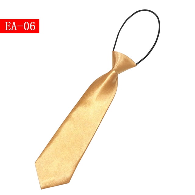 Corbata pequeña de color liso para niños, cinturón elástico corto de color liso para niños y niñas, para estudiantes de primaria