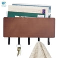 thumbnail image 3 of Deago Wooden Door Hanger Wall Mount Hooks Key Mail Holder Rack Organize, 5 Hooks, Black, 3 of 9