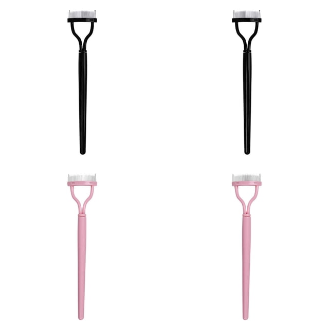 4/3/2/1 Pieces Eyelash Comb Eyelash Separator Tool Mascara Applicator Brushes Eyelash Definer with Comb Cover Arc Designed Cosmetic Brushes Tool for Combing Separating Lashes