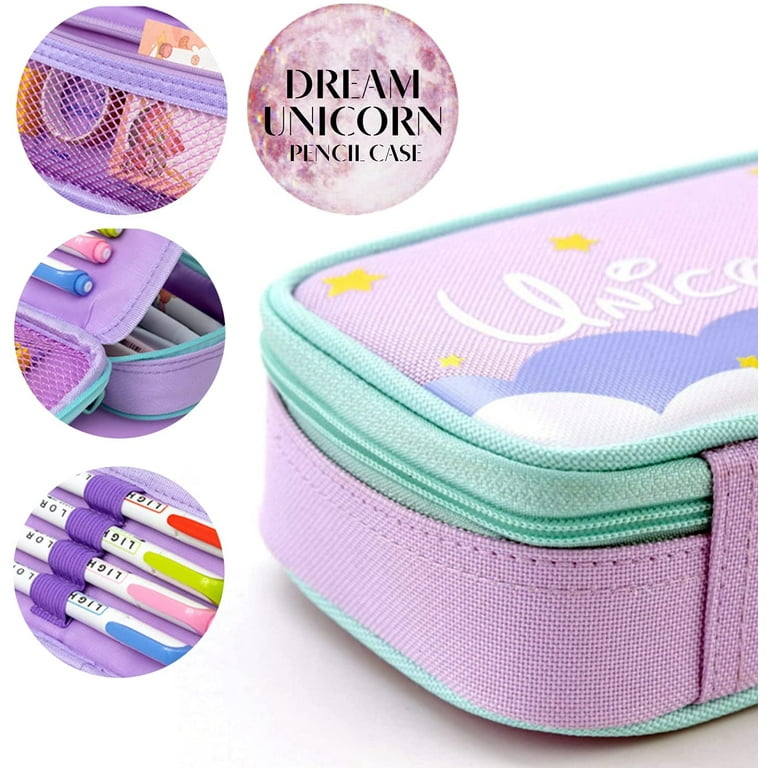 Atlas Cute Bubble Boba Pencil Case Standing Pen Holder Telescopic Makeup Pouch Pop Up Cosmetics Bag Stationery Office Organizer Box for Kids Girls