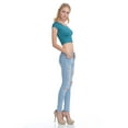 thumbnail image 5 of KOGMO Womens Short Sleeve Crop Top Solid Round Neck T Shirt, 5 of 7