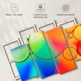 thumbnail image 6 of Elephant Stock Rainbow Oil In Water Wall Art - Horizontal Multi Panel Canvas - Living Room Wall Decor - Abstract Multi Panel - Blue And Orange Decor - 36" x 22", 6 of 8