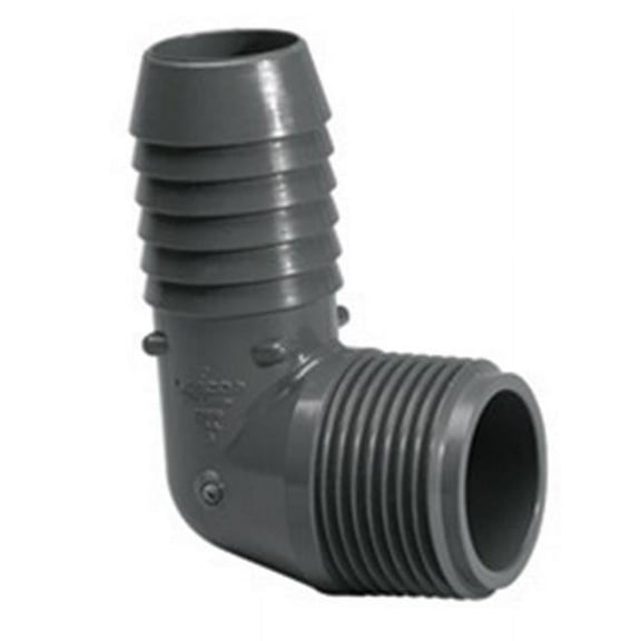 PVC Elbow, 90 Degrees, Insert x MNPT, 2 in Pipe Size