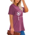thumbnail image 4 of XCHQRTI Sunflower Shirts for Womens Plus Size Short Sleeves T-Shirt Graphic Oversized Flower Tops, 4 of 9