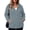 02 Blue, variant on Plus Size Hoodies For Women Lightweight Long Sleeve Zip Up Hooded Sweatshirt Trendy Ribbed Knit Jackets With Pockets XL-5XL