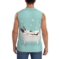 thumbnail image 4 of Bingfone French Bulldog Taking a Bath Pattern Men's Tank Tops Workout Sleeveless Tee Shirts Running Beach Tanks for Men-XX-Large, 4 of 8