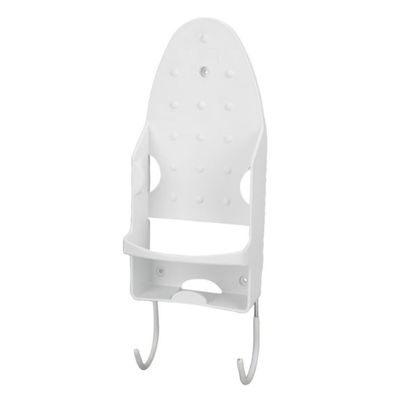 Electric Iron Holder, 2 in 1 Wall Mount Iron Hanger Ironing Board Rack with Hook, Easy to Install Heat Resistant Ironing Board Hanger for Home Bathroom Organization