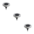 thumbnail image 3 of Advancent 4 uds/1 ud. 8 LED de energía Solar luz enterrada lámpara de tierra al aire libre camino luz punto lámpara patio jardín césped paisaje luz calida PC 1 3piezas Advancent CBP259152, 3 of 6