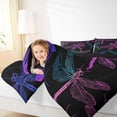 thumbnail image 4 of Feelyou Bohemian Dragonfly Full Size Comforter Sets, Mandala Hippie Animal Bedding Comforter Set, Teens Kids Boys Girls Reversible Bedding Sets, Super Cozy Room Decor, 3pcs, 4 of 8
