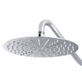 thumbnail image 3 of 10-in Low Profile Rain Showerhead with Swivel Ball Brass Joint and Soft Silicone Tips Matte Stainless Steel, 3 of 5